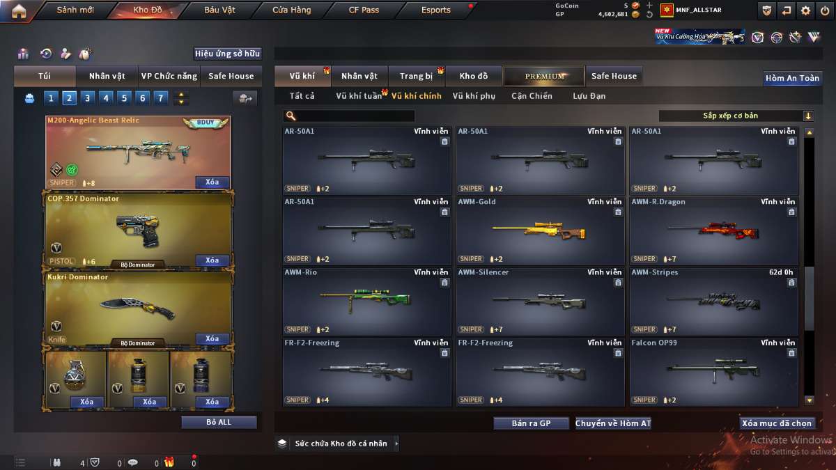 shop acc cf uy tin gia re